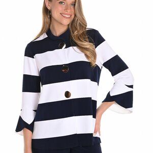 251191 Navy & White Jacket by FRANK LYMAN